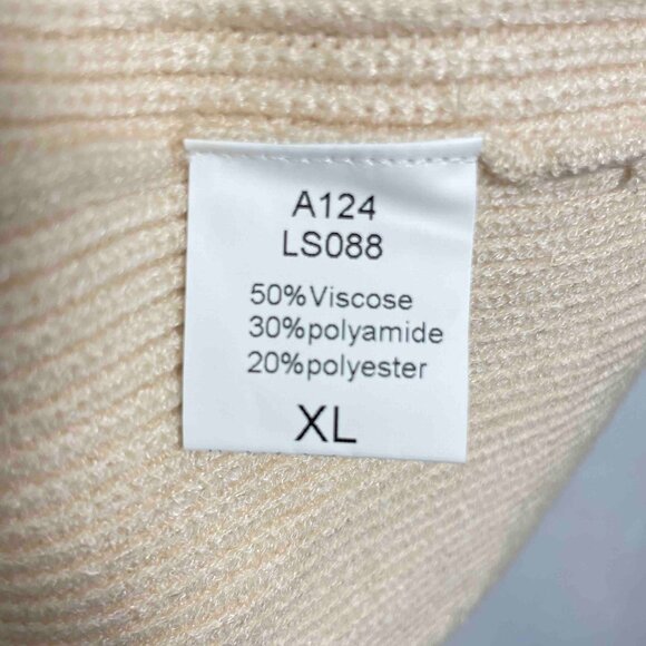 NWT Lillusory Oversized Cream Ribbed Cardigan Sweater Womens Size XL - Picture 8 of 10